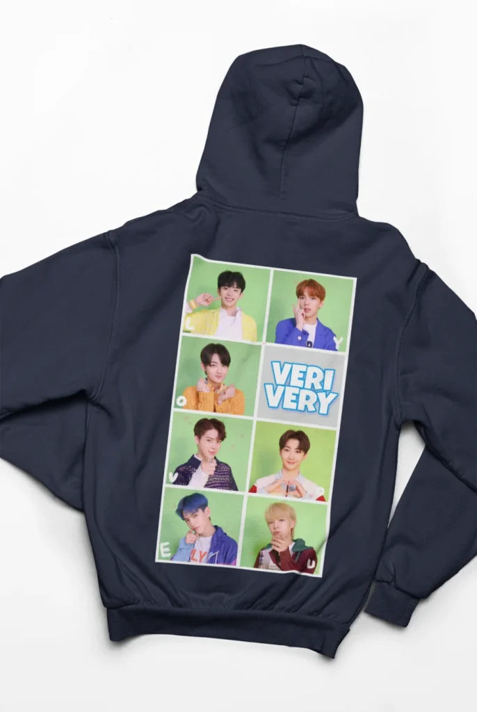 unisex hoodie with verivery design kpop merch authentic store