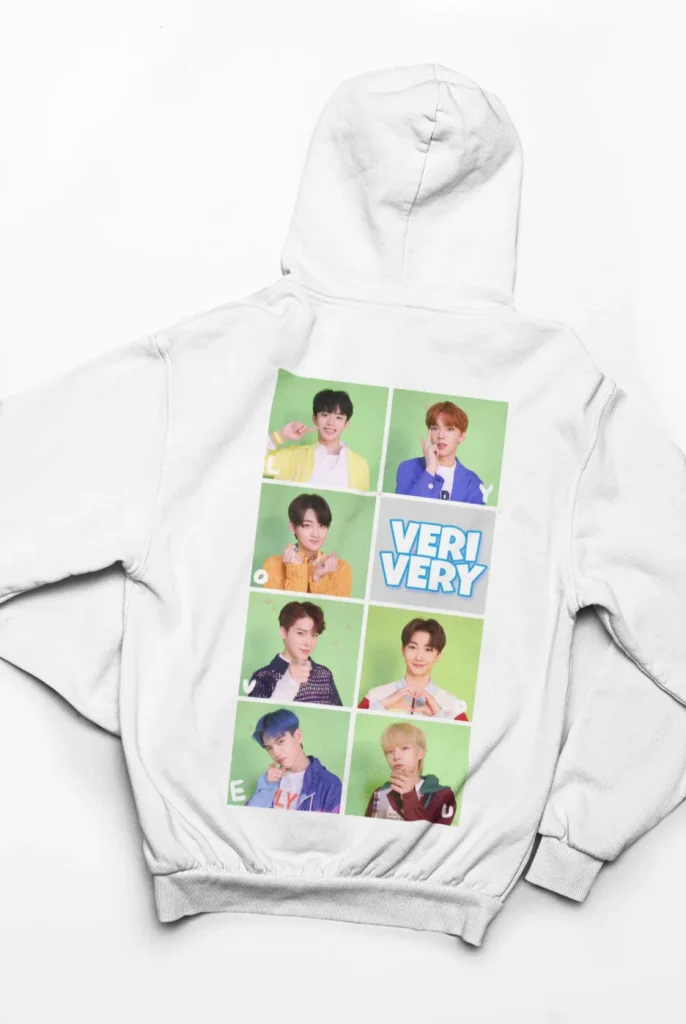 unisex hoodie with verivery design kpop merch authentic store